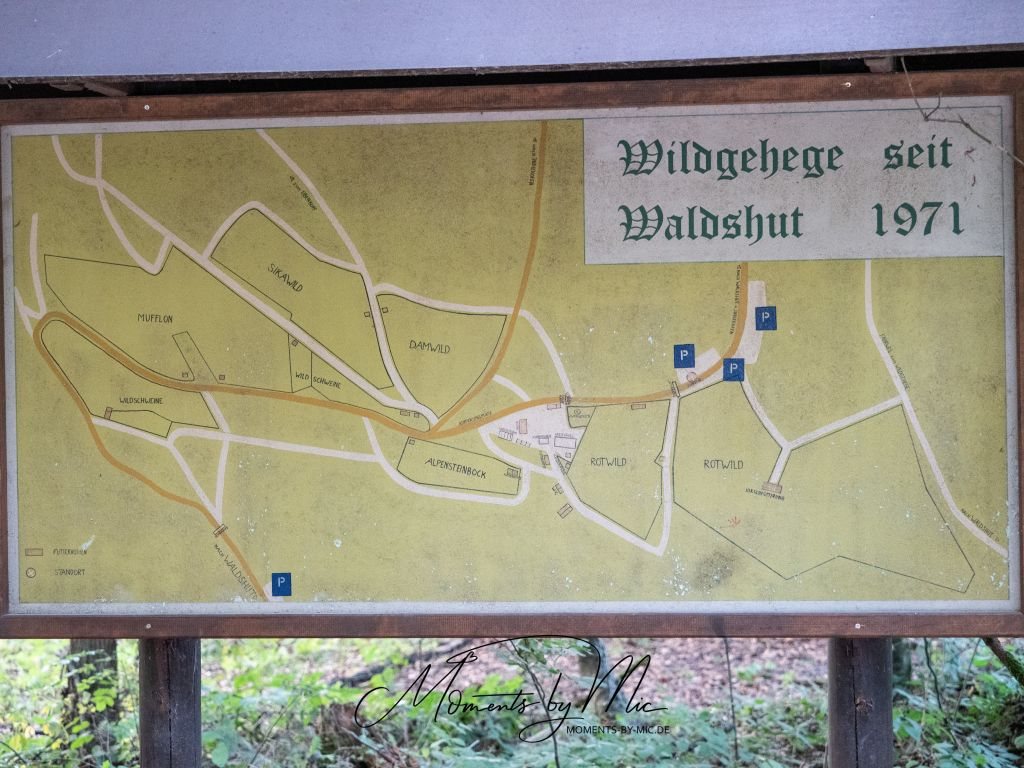 Geländeplan am Eingang des Wildgeheges